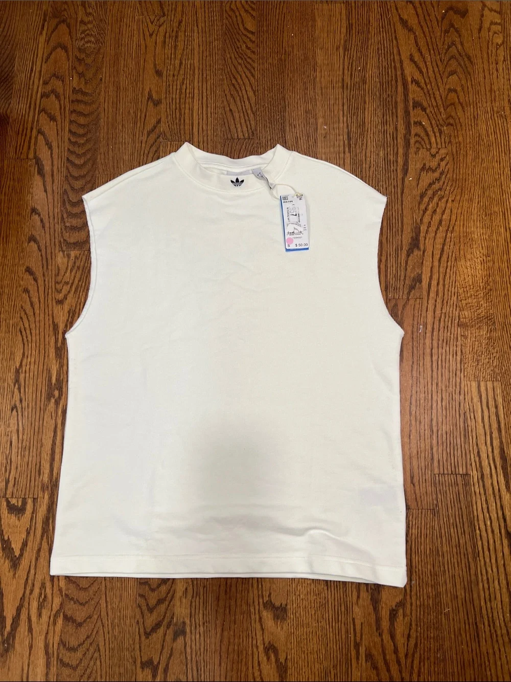 adidas Off-White Sleeveless Muscle Tank